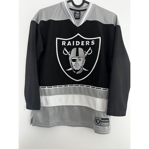 New LAS VEGAS RAIDERS NFL TEAM APPAREL EMBROIDERED JERSEY YOUTH 14-16 - Picture 1 of 9